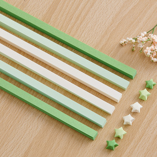 渐变色幸运星星折纸diy材料许愿瓶玻璃心愿叠五角星创意礼物生日