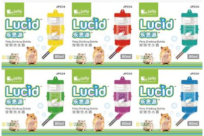 JOLLY乐思源宠物饮水器水樽水壶兔鼠水瓶80MLJP234颜色随机