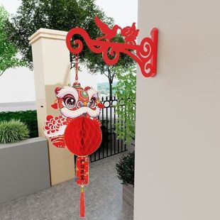 铁艺吊挂钩入户门房间装饰物灯笼门上装饰品过道庭院家庭免打孔勾