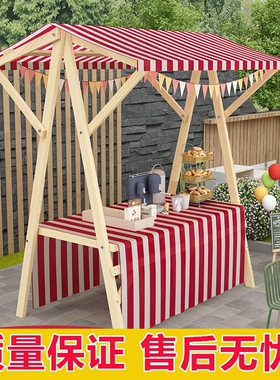 集市摊位架木制夜市定制小摊位商场小吃车移动花车折叠地摊车市集