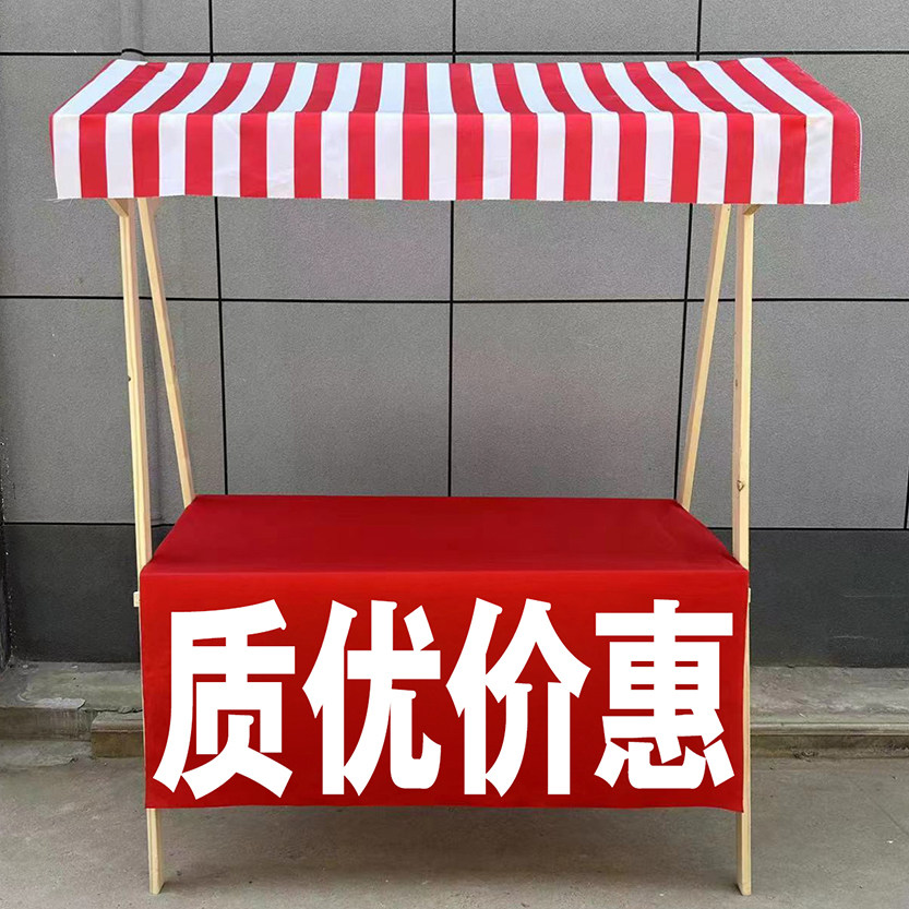 市集摊位活动展示架户外防腐木质促销架/促销车/摊位