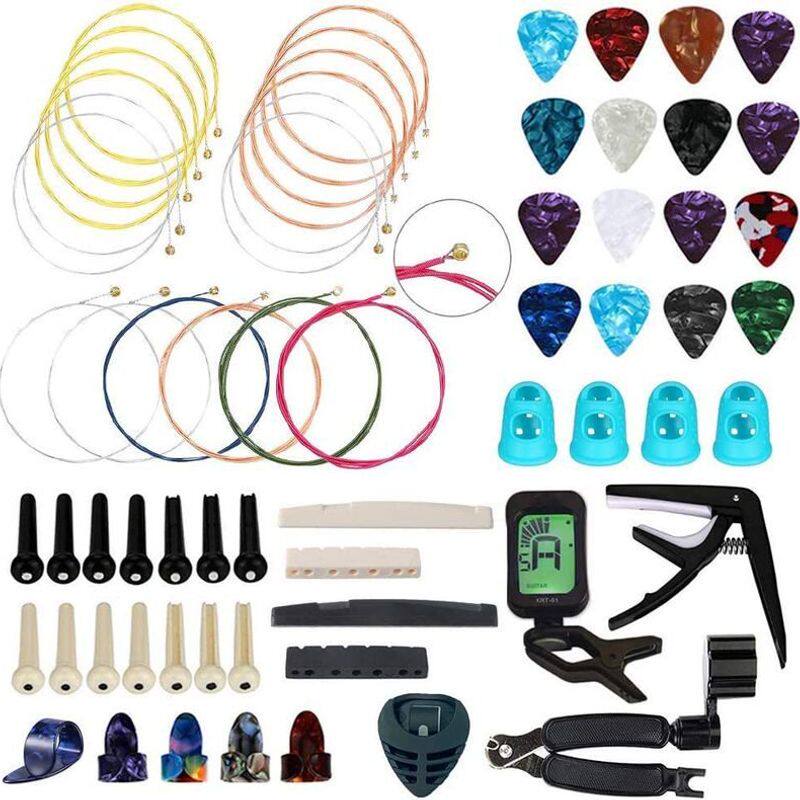 拨片套装工具琴弦亚马逊电子吉他热卖变调夹弦配件三合一换调音器