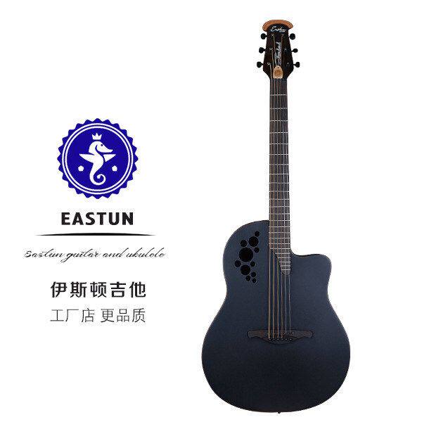 孔圆STUN2019EA41电声葡萄寸单板木吉他民谣背电箱吉他伊斯顿新款