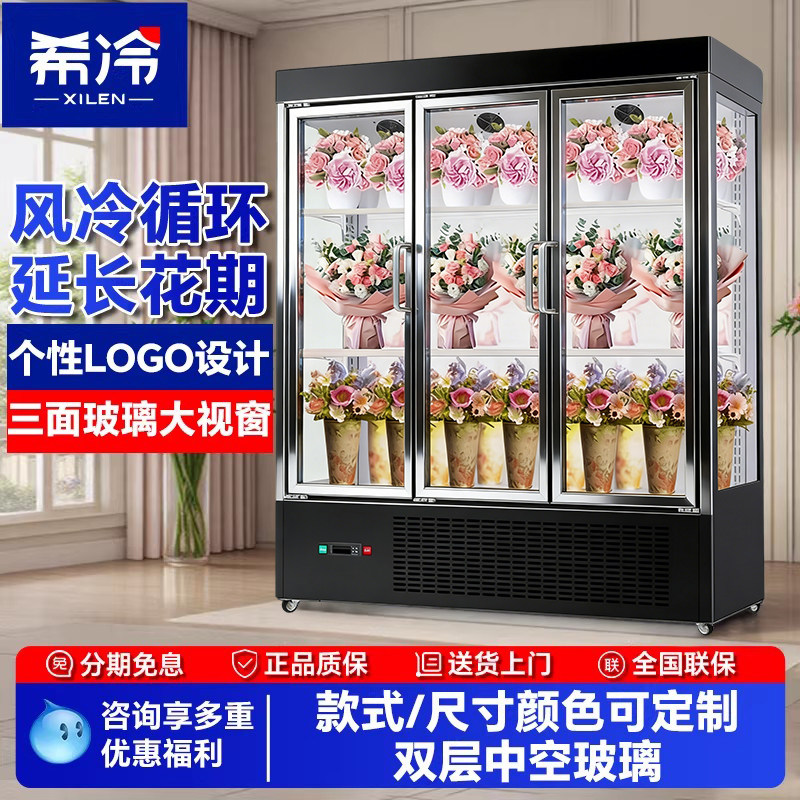 希冷鲜花保鲜柜花店专用风冷定制