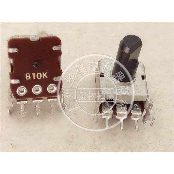 KC 12方型卧式单联电位器B10K 柄13MMF