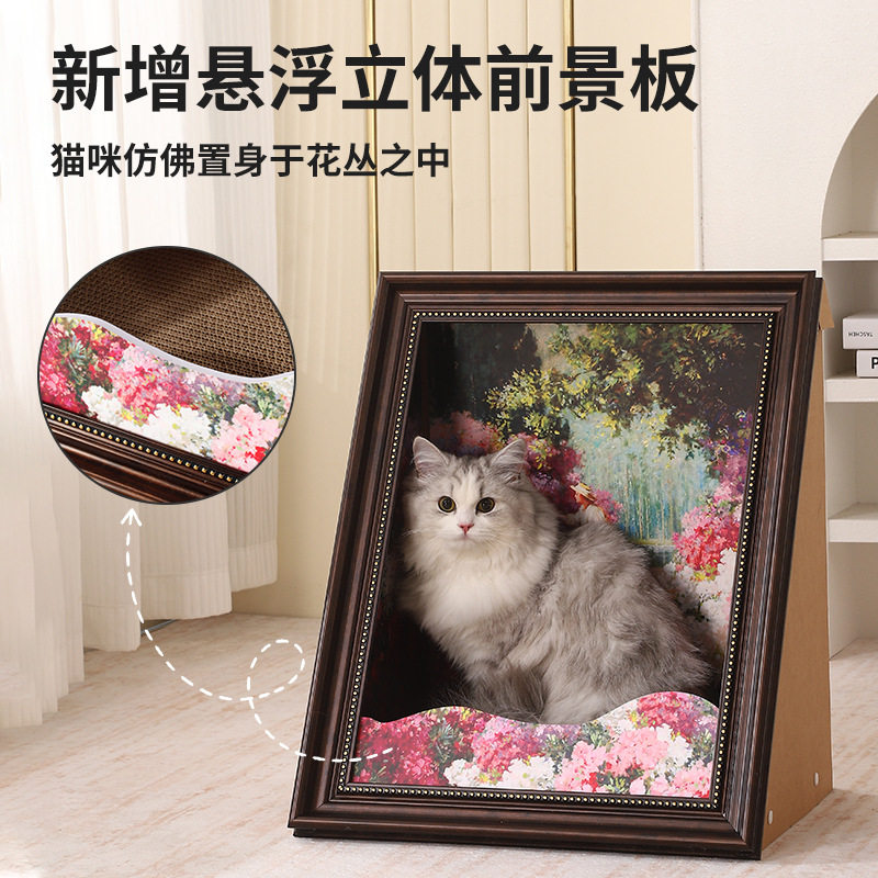 4D立体蒙娜丽莎油画猫咪