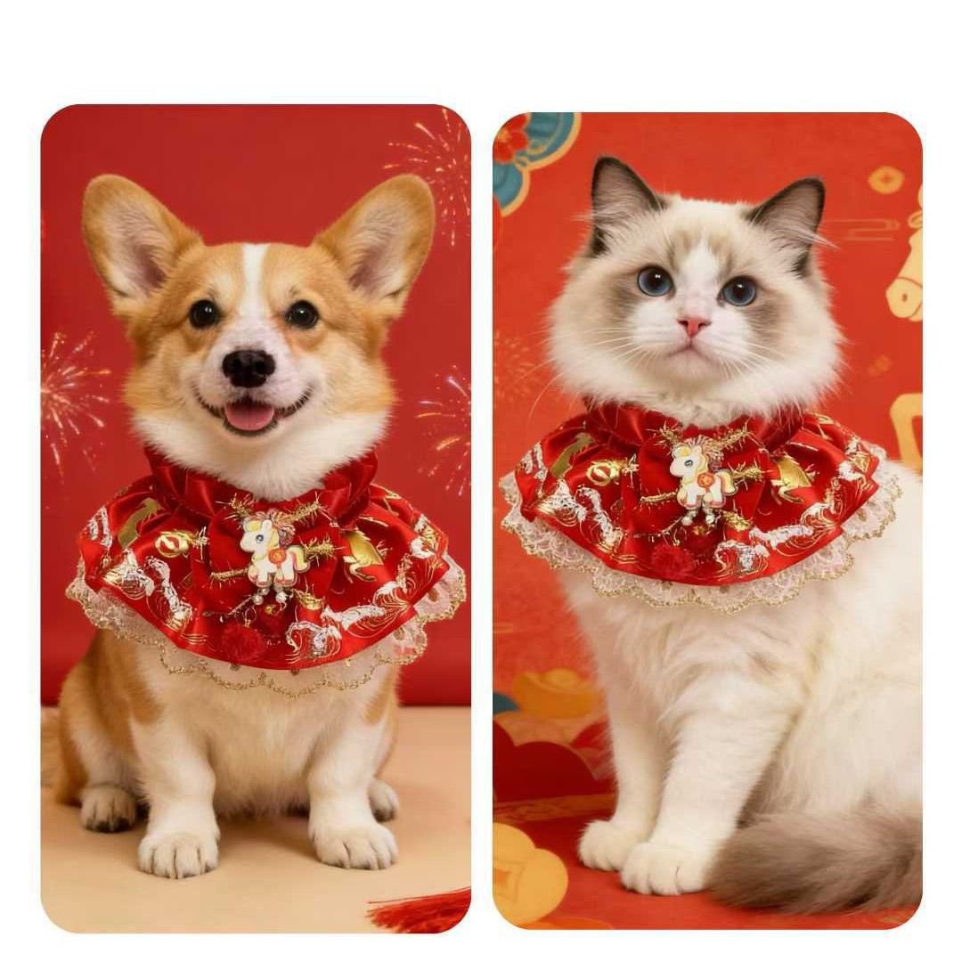 2026新年马年项圈金马花