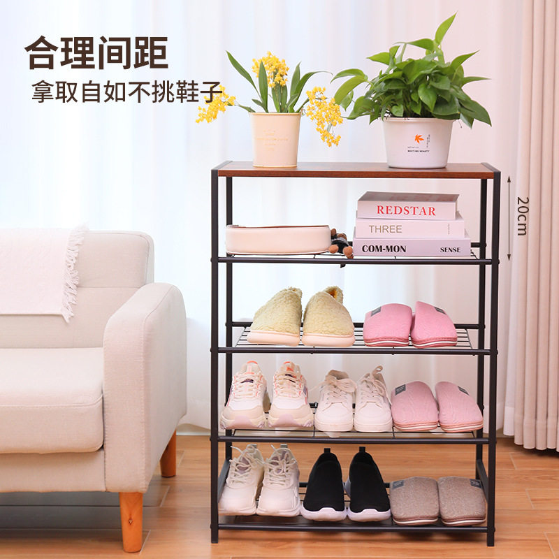 shoe rack多层简约铁艺鞋架鞋柜家用过道入户置物架高颜值收纳架