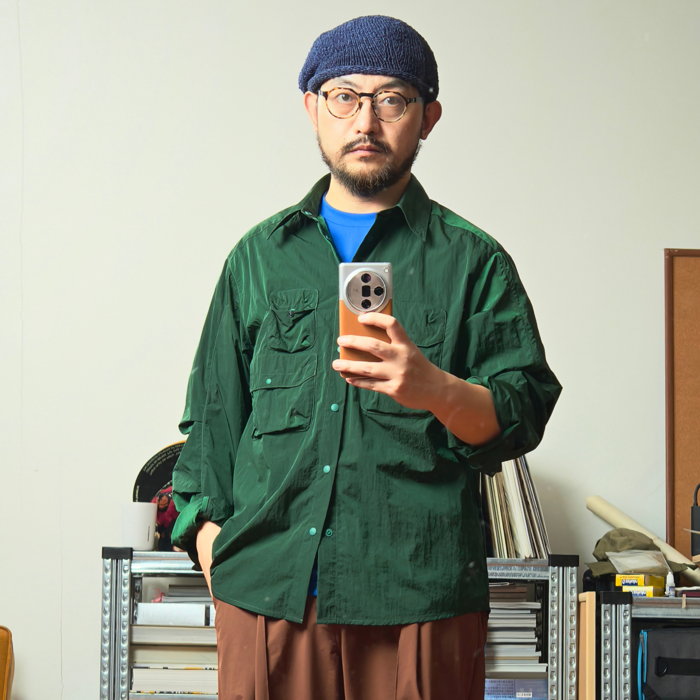 WtW 防泼水带光泽尼龙多袋衬衫 WR Nylon Pockets Shirt