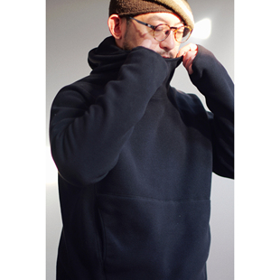 WtW 成衣染色连帽套头抓绒衫