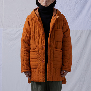 WtW 绗缝连帽棉衣外套 中长款