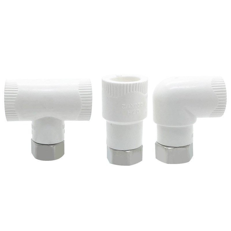 PPR4分6分不锈钢热水器ppr活接活H直接/弯头/三通水管接头管件