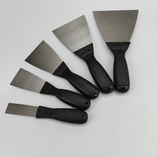 塑料柄黑色塑料柄油灰刀清洁刀刮腻工具铲刀碳钢腻子刀塑料柄铲子