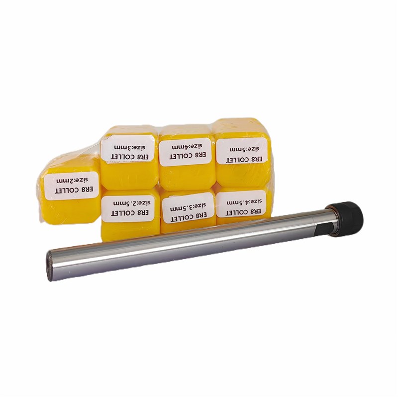 直柄延长杆C10-ER8A-100L+公套装弹簧筒夹ER8夹M头-7PCS 2mm-5mm