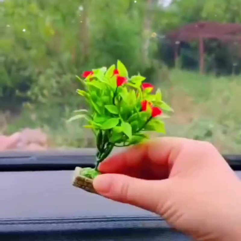 车载转运发财小树摆件中控台新款创意仿真绿植汽车内饰装饰