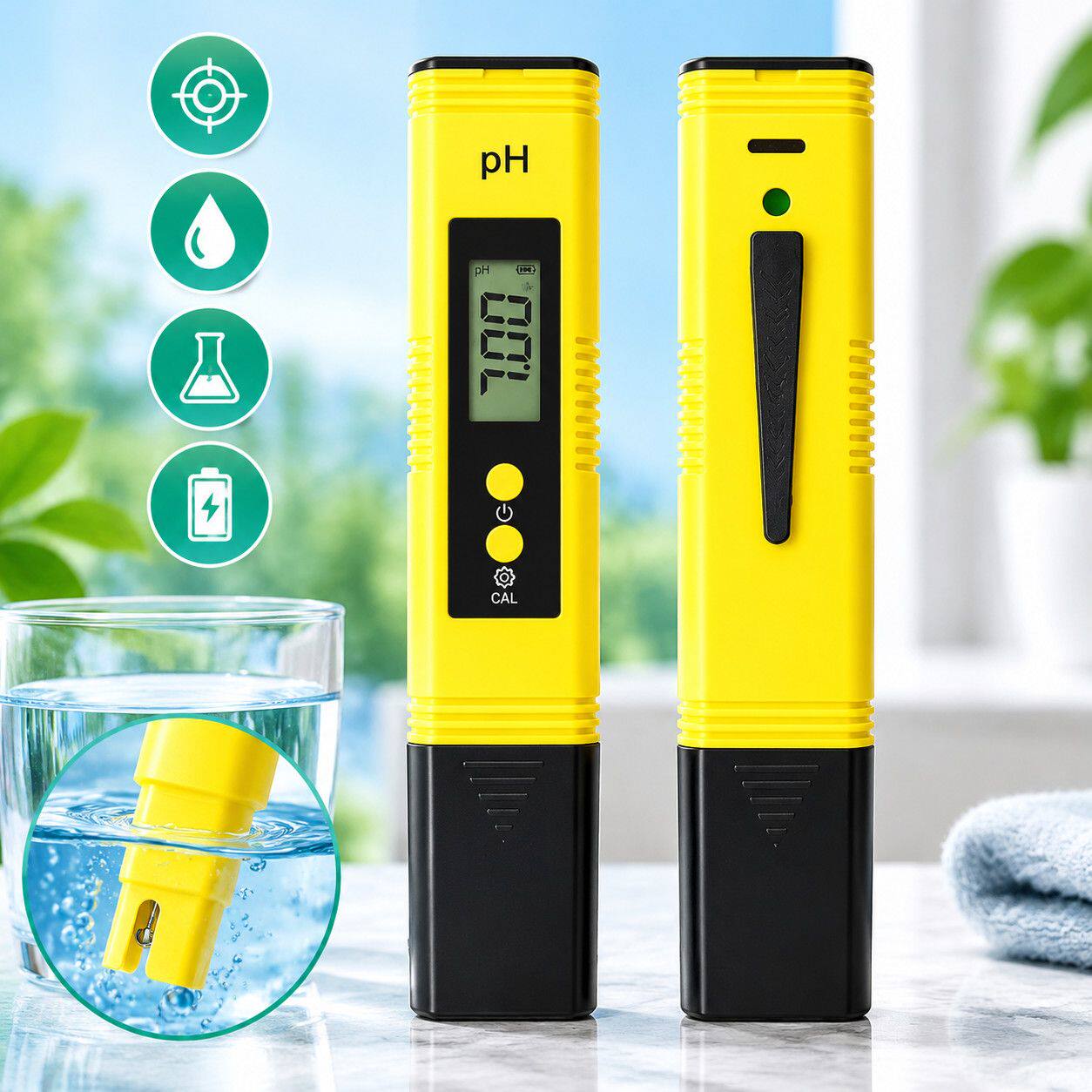 便携式 PH 检测笔高精度酸度计家用净水器鱼缸水质酸碱度测试仪