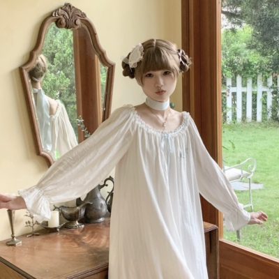 milly甜美可爱法式刺绣外穿睡裙