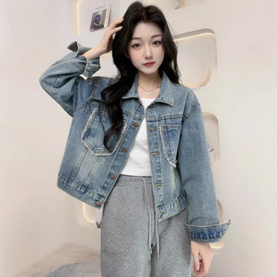 2026春季新款复古牛仔外套女春韩版毛边短款夹克休闲学生上衣潮