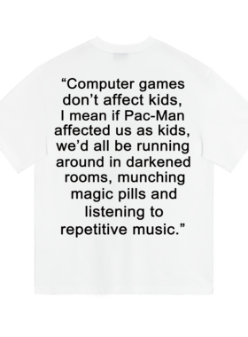 slogan tee创意字母简约态度T恤圆领夏季男款280克重磅纯棉短袖