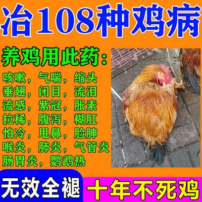 养鸡专用药鸡感冒发烧咳嗽呼噜鸡瘟流感克星鸡病全治特效鸡药大全