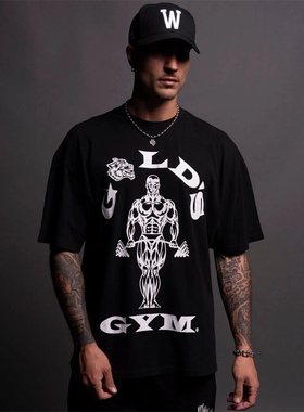 DARC美式联名潮牌印花纯棉短袖夏季国潮宽松男女短袖T恤大码Tee