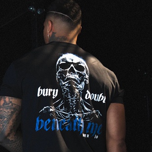 GYMREAPERS美式肌肉男运动宽松健身短袖篮球跑步训练休闲透气T恤