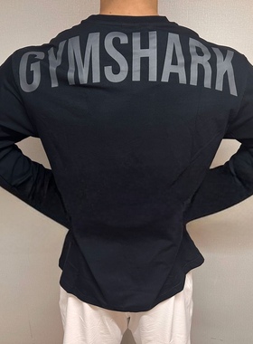 GYM美式鲨鱼运动 Power改良新款男士运动健身弹力圆领宽松长袖T恤