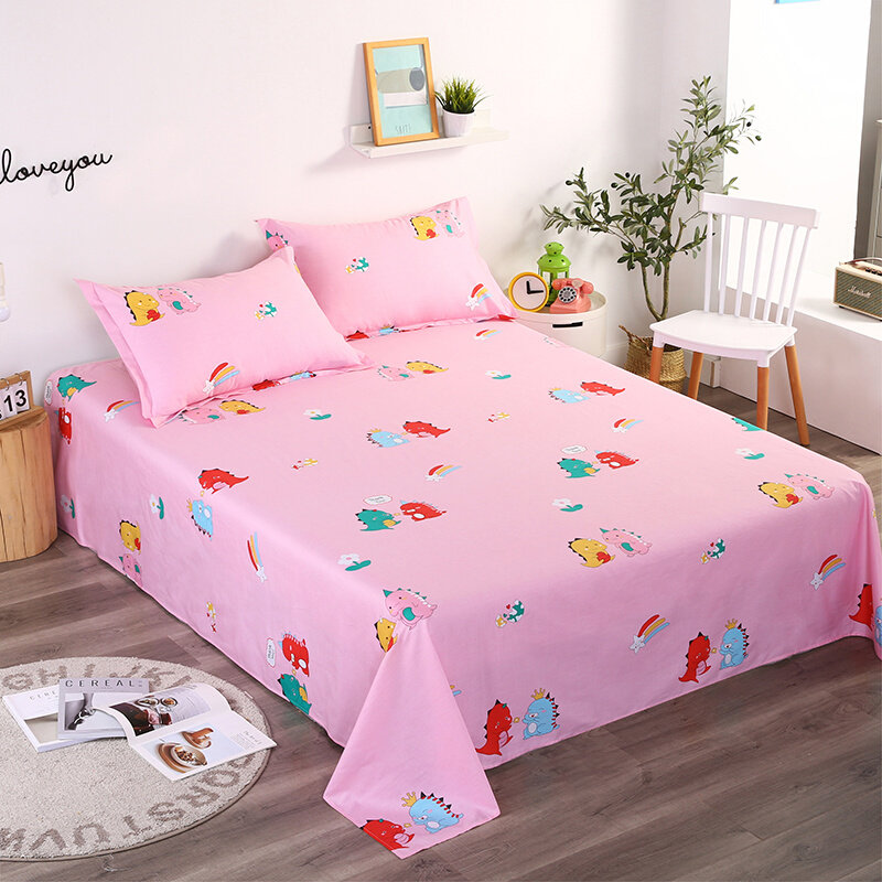 粉色草莓全棉床单纯棉上下铺高低床儿B童卡通可爱被单女孩0.9m1.3,床上用品,床单,淘宝优惠券,粉丝福利购,淘宝优惠卷