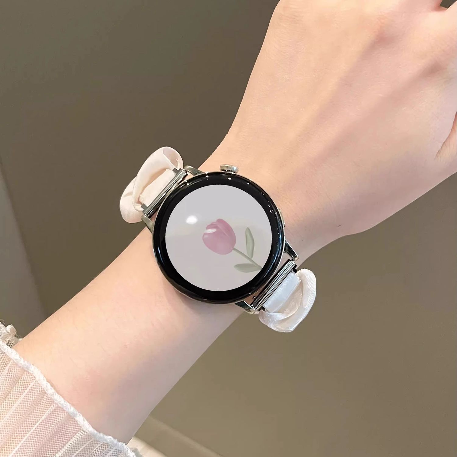 雪纺冰丝大肠发圈华为GT5手表带GT3女watch4高级GT4新款fit3适用