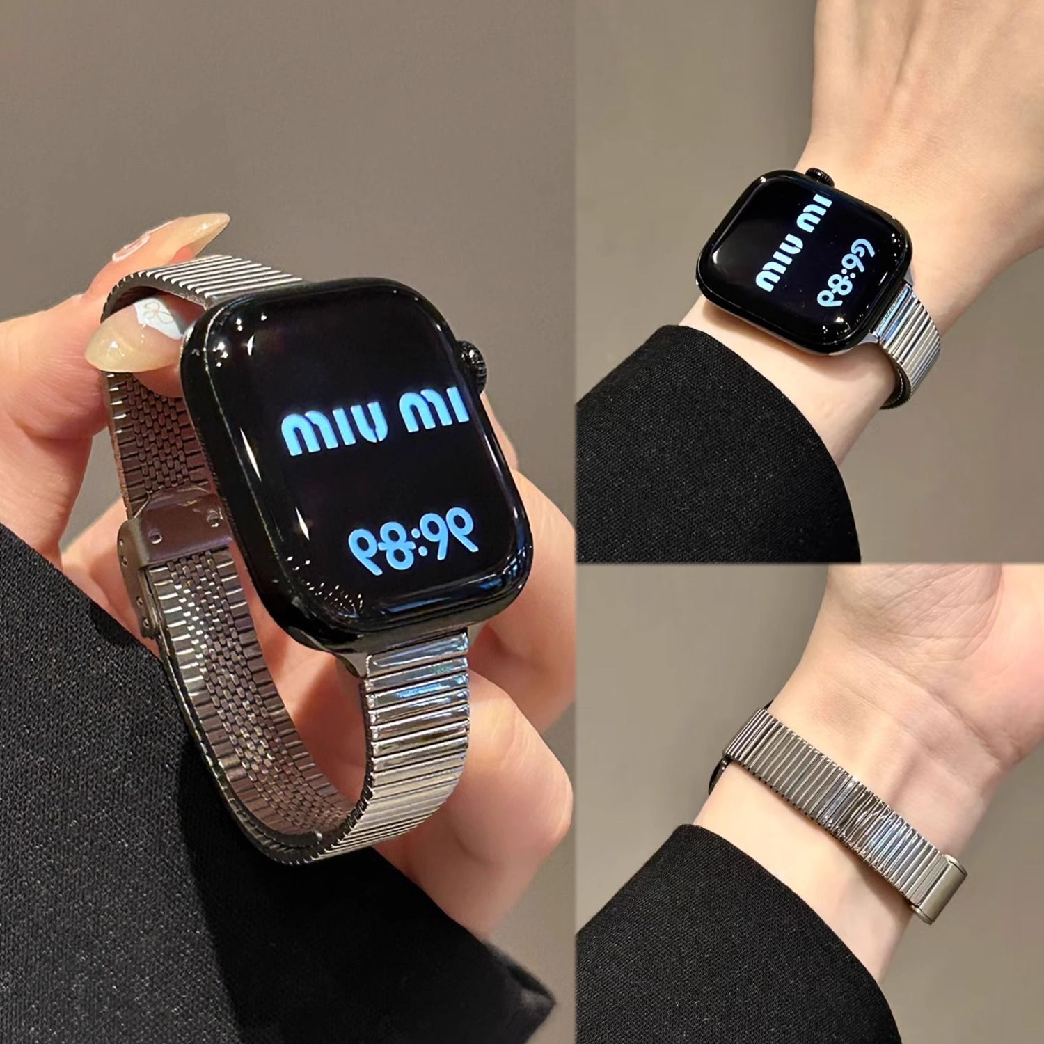 适用vivo手表watchgt表带金属竹节卡扣iQOO手表修身女生夏日表链