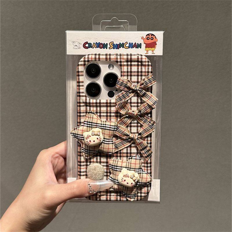 复古格纹蝴蝶结kt猫p70华为nova121109手机壳mate30p40畅享50p60e,个性定制/设计服务/DIY,手机壳/保护套定制,淘宝优惠券,粉丝福利购,淘宝优惠卷