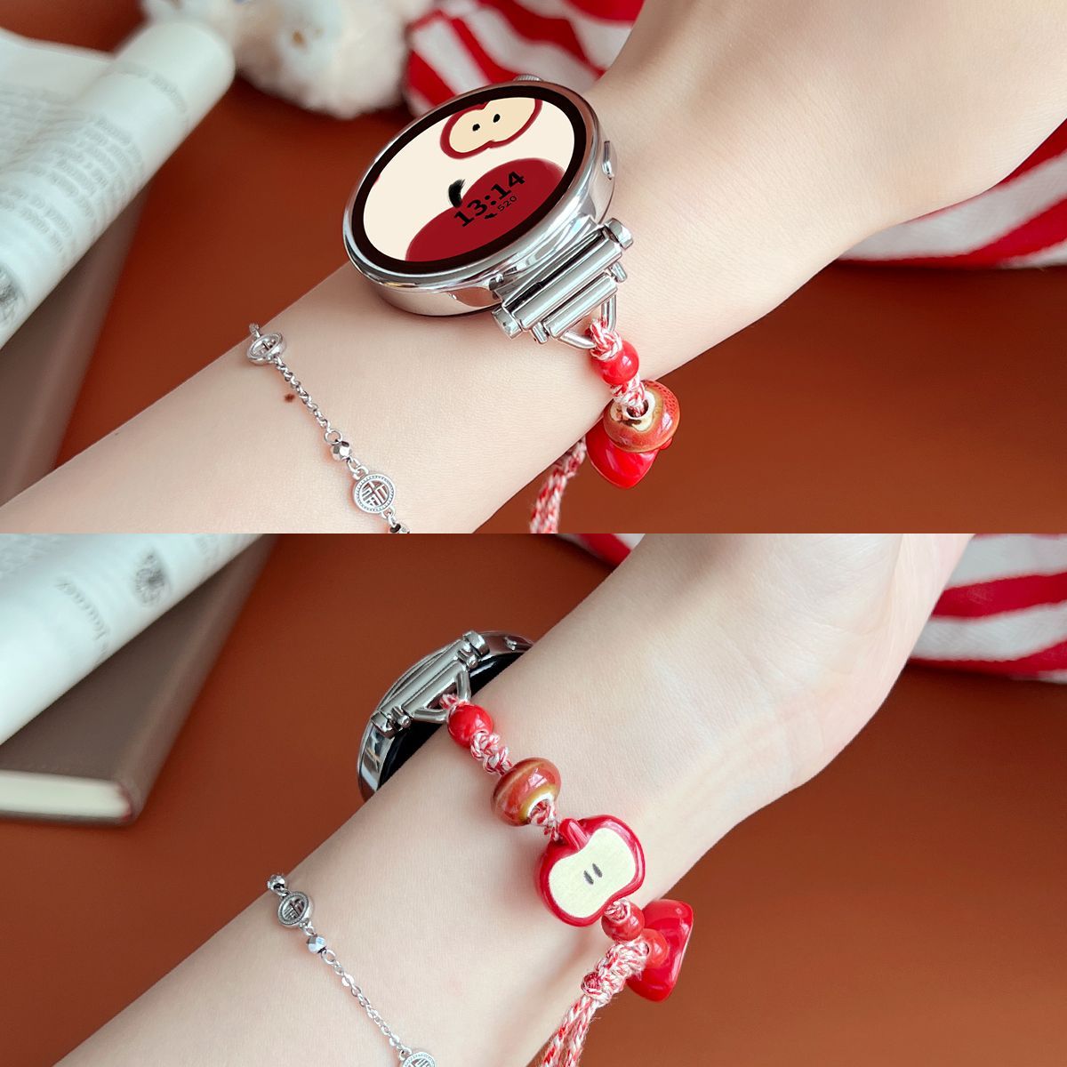 适用vivowatch5表带新款可爱编织手绳iQOOwatch5百搭vivogt小众女