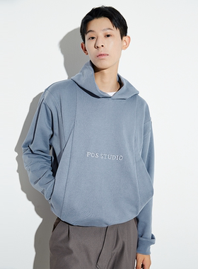 POS 2513「Solid」480克双纱纯棉解构重磅连帽卫衣