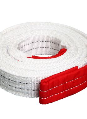 吊装带扁平起重吊装带白色吊车吊带双眼吊装带拖车带3吨6米吊绳