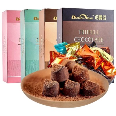 诺曼滋可可脂松露型巧克力6口味混合礼盒零食糖果
