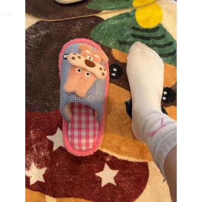 可爱搞怪棉拖鞋女款秋冬季毛绒拖鞋2025新款月子拖鞋室内家居棉鞋