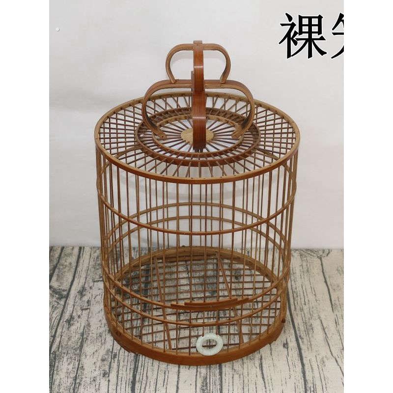 手工竹皮精品抛光老竹画眉紫竹老竹鸟笼全套鸟笼配件竹制鸟笼