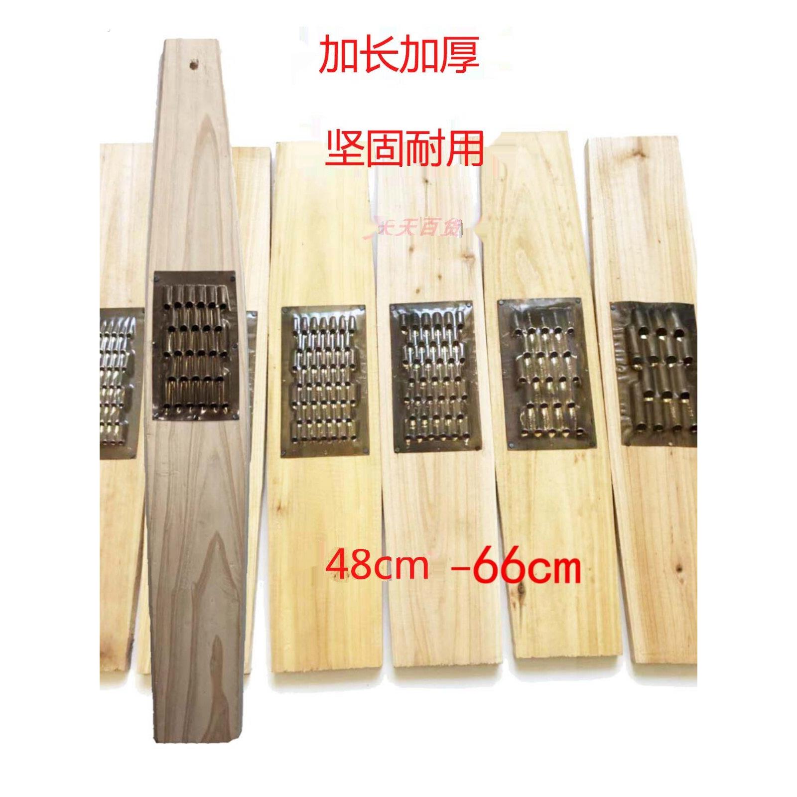 铜片胡萝卜丝刨丝器木质家用 插丝 不锈钢老式土豆木制推丝器实木