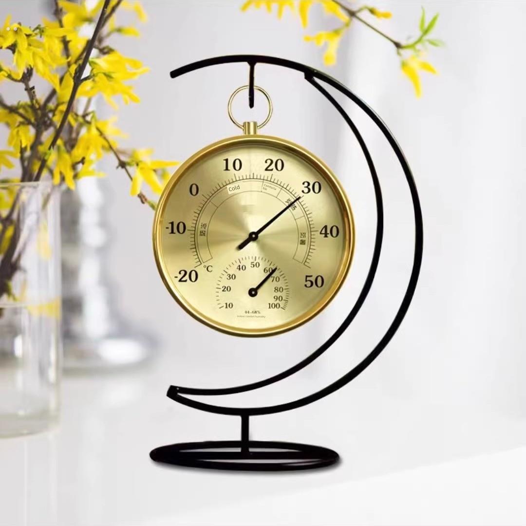 欧式覆古温度计家用室内精准温湿度计婴儿房高精度创意挂式室温计