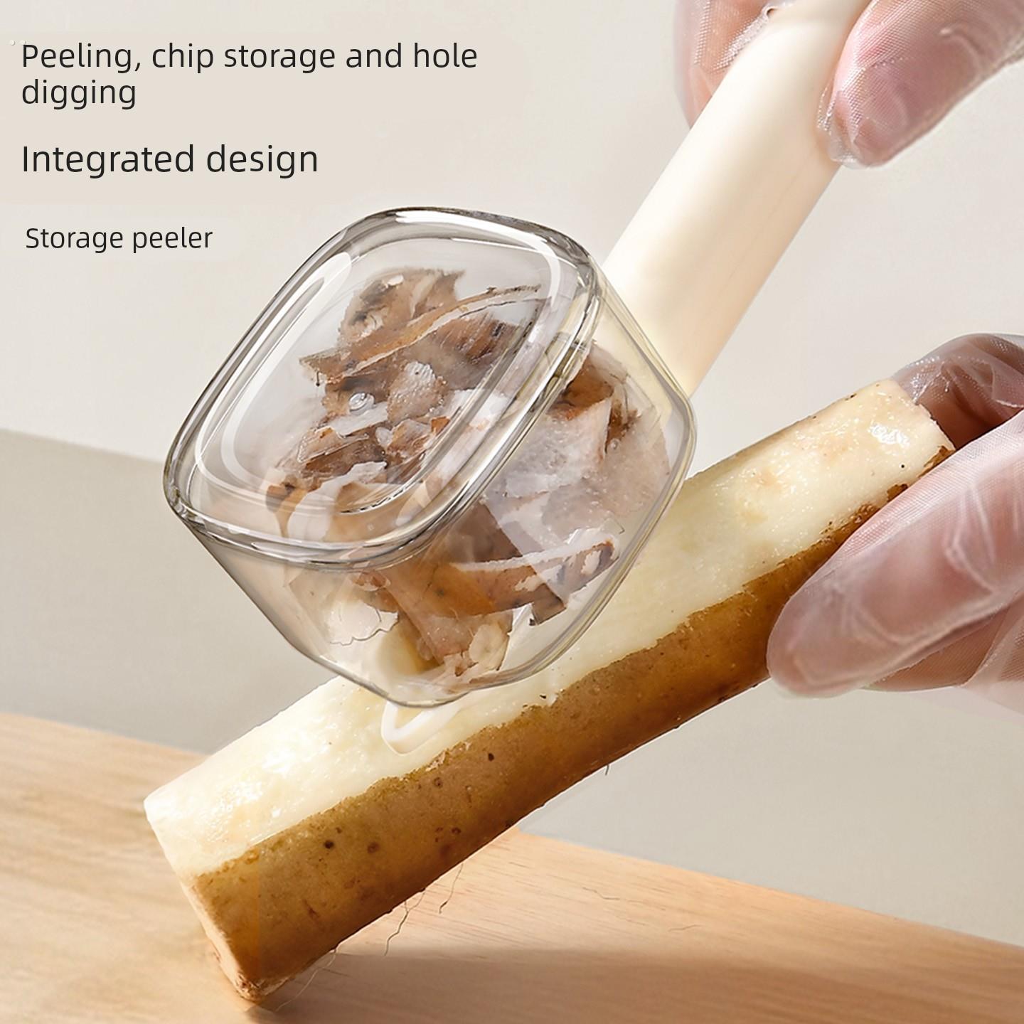 储存式削皮刀水果刀二合一厨房专用家用多功能可视收纳刨刀削皮器