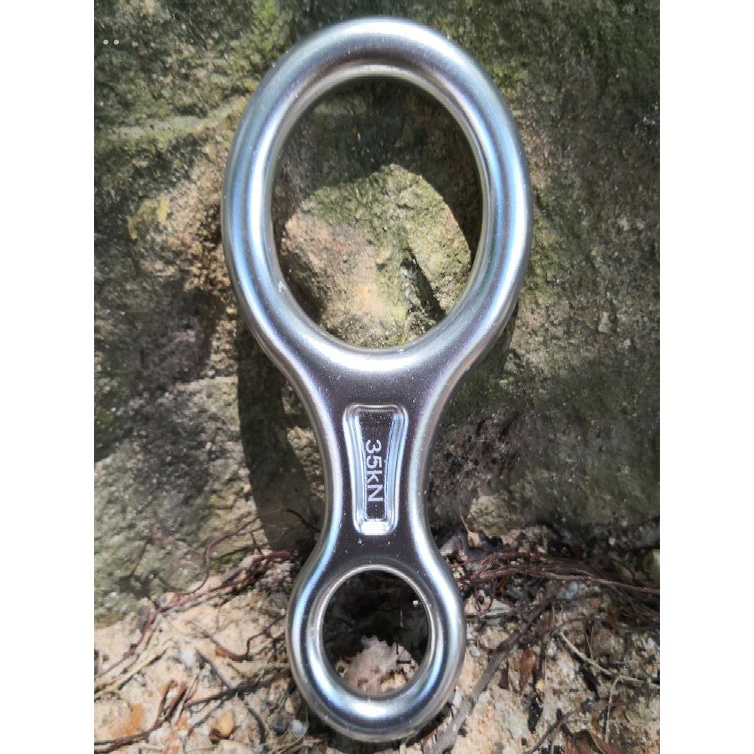 户外攀岩下坡设备8形环下降器喇叭8形环下坡器绳降环高空下降器