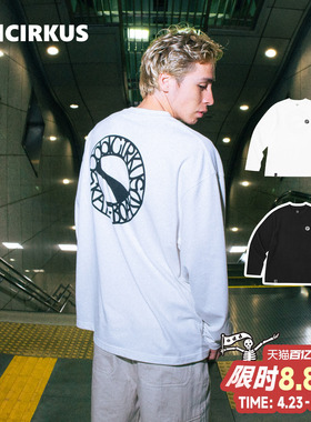 oddCIRKUS长袖T恤  日系街头宽松上衣新款logo长袖男女同款情侣款