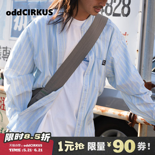 oddCIRKUS条纹衬衫 日系新款休闲长袖外套衬衣男女同款25FW新款