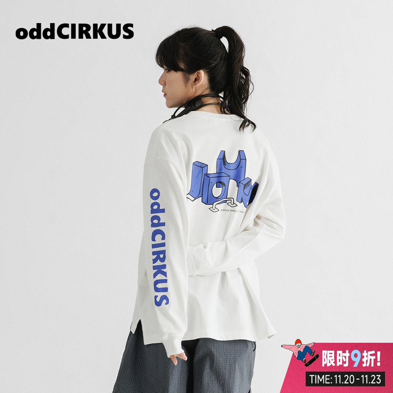 oddCIRKUS ALWAYS JOHN 联名款日系滑板狗街头长袖T恤 FILTER017