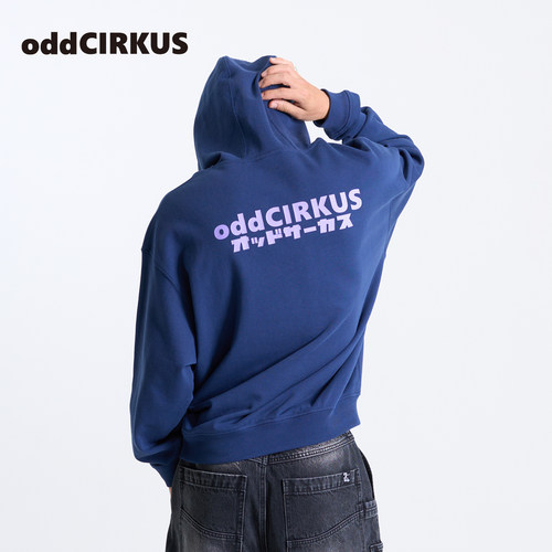 oddCIRKUS连帽卫衣 日系修身正肩套头衫长袖百搭休闲上衣男女同款