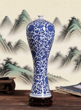 陶瓷美人瓶景德镇装饰摆件