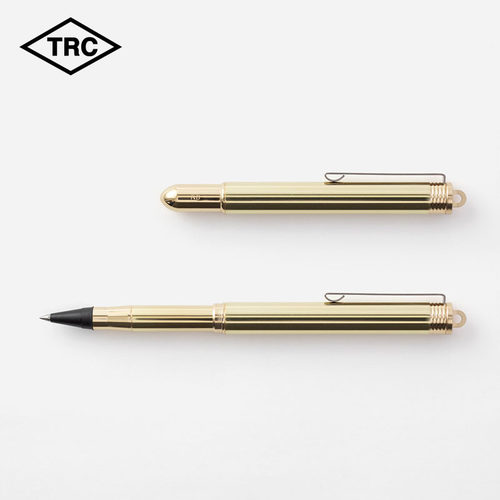日本TRC原装 黄铜宝珠笔Brass product普通日常版年轻女士清新精致短款2021年日本文具屋大赏圆珠笔/宝珠笔奖