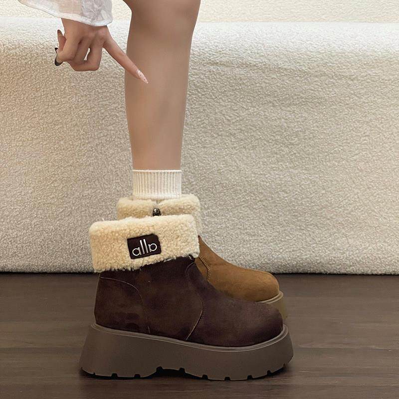 时尚百搭显瘦增高配裙子毛毛雪地靴女款2026加绒保暖高筒靴时装靴,女鞋,时尚雪地靴,淘宝优惠券,粉丝福利购,淘宝优惠卷