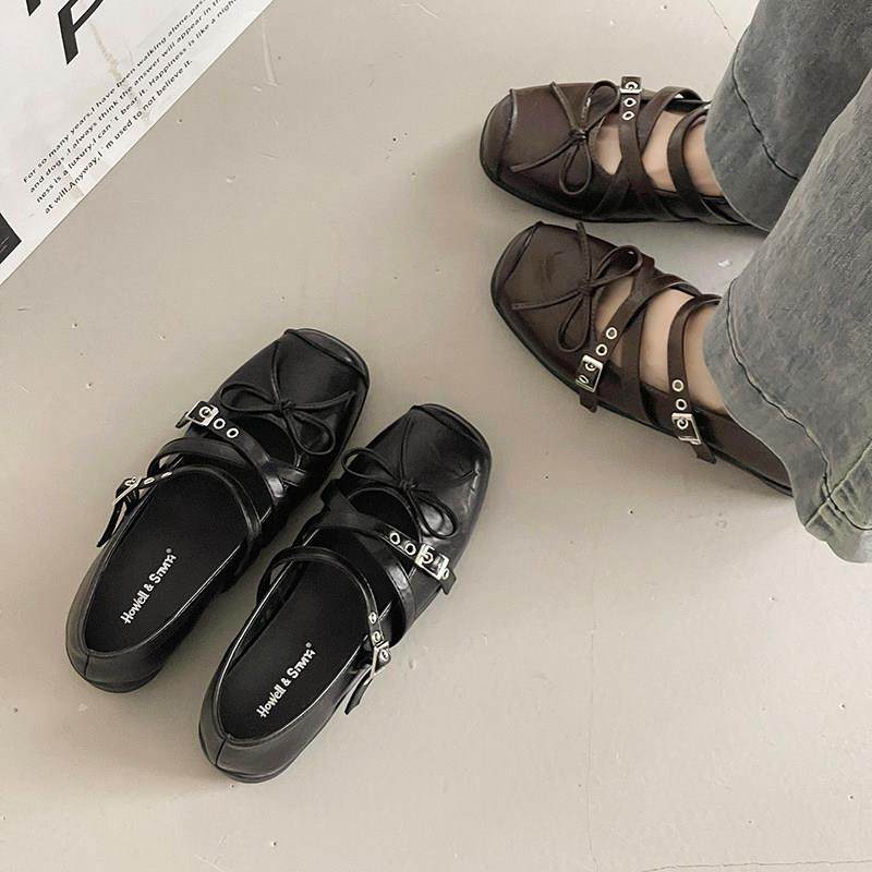 时尚不规则扣带显瘦设计玛丽珍鞋女2026春季上新浅口平底单鞋气质,女鞋,浅口单鞋,淘宝优惠券,粉丝福利购,淘宝优惠卷