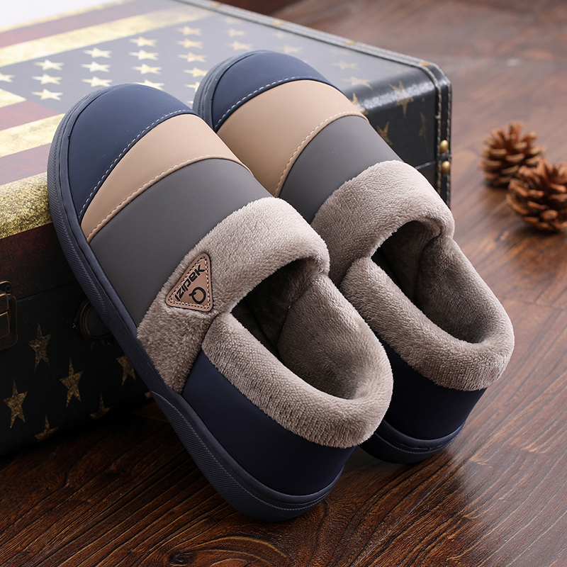 男士棉拖鞋男款冬季2025新款室内家居包跟大码防水保暖带后跟棉鞋
